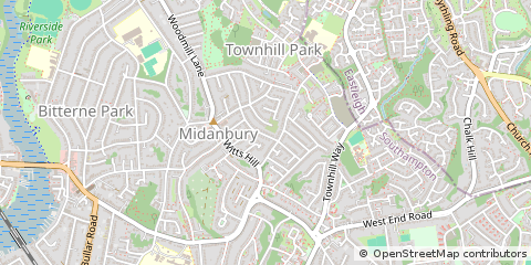 Map of Southampton, Hampshire