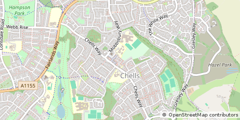 Map of Stevenage, Herts