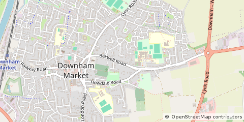 Map of Downham Market, Norfolk