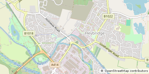 Map of Heybridge, Maldon, Essex