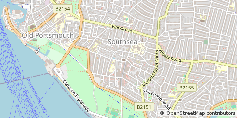 Map of Southsea, Hampshire