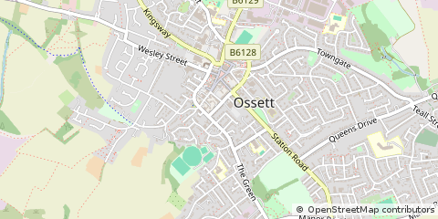 Map of Ossett, West Yorkshire