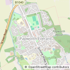 Map of Papworth Everard, Cambridgeshire