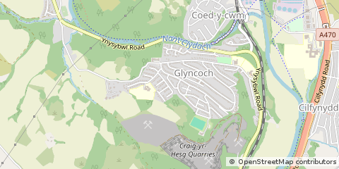 Map of Pontypridd