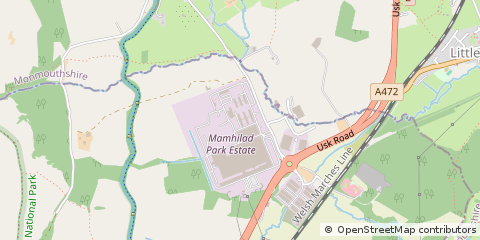 Map of Pontypool, Torfaen