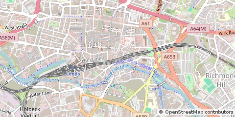 Map of Leeds, West Yorkshire