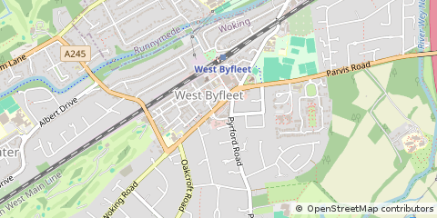 Map of West Byfleet, Surrey