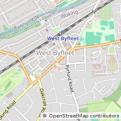 Map of West Byfleet, Surrey