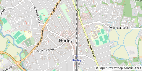 Map of Horley, Surrey