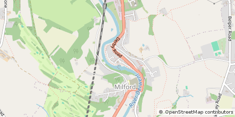 Map of Milford, Derbyshire