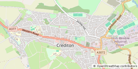 Map of Exeter, Devon