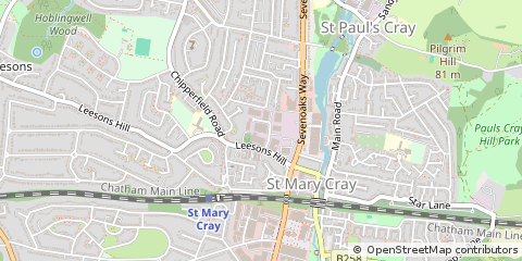 Map of Orpington, Kent