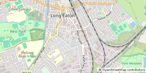 Map of Long Eaton, Nottingham
