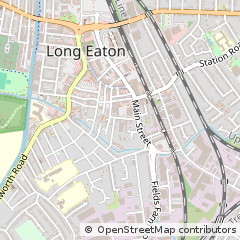 Map of Long Eaton, Nottingham
