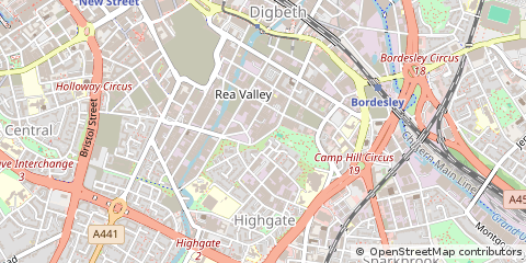 Map of Birmingham, West Midlands