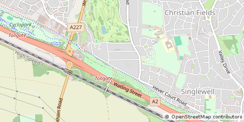 Map of Gravesend, Kent