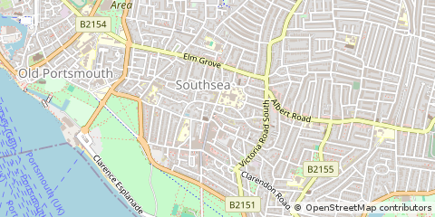Map of Southsea, Hampshire