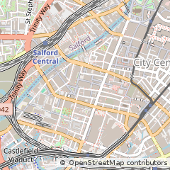 Map of Manchester, Lancashire