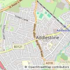 Map of Addlestone, Surrey