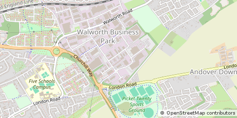 Map of Walworth Industrial Estate, Andover Hampshire