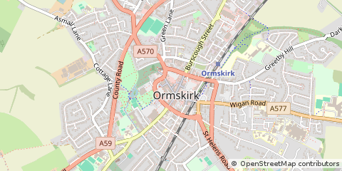 Map of Ormskirk