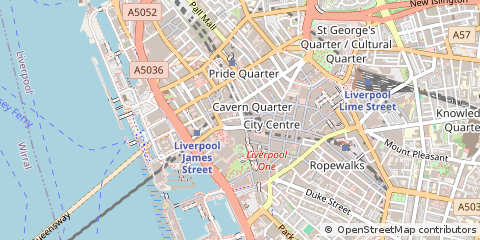 Map of Liverpool, Merseyside