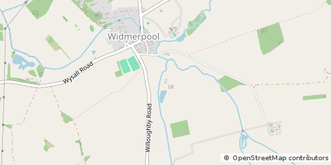 Map of Widmerpool, Nottinghamshire