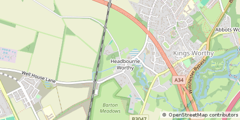 Map of Winchester, Hampshire