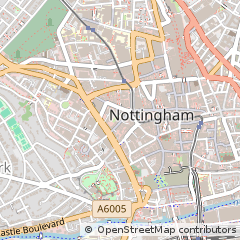 Map of Nottingham, Nottinghamshire