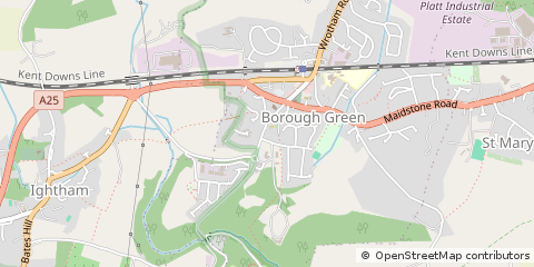 Map of Sevenoaks, Kent