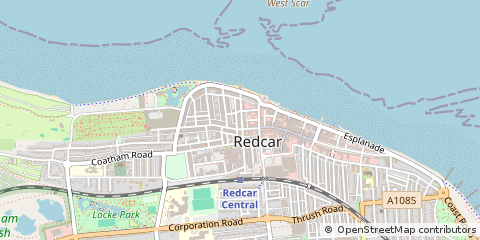 Map of Redcar, North Yorkshire