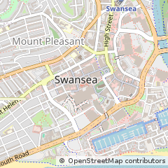 Map of Swansea, West Glamorgan