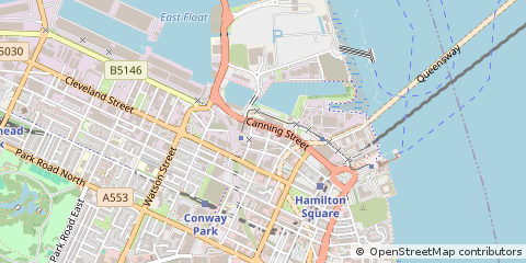 Map of Wirral, Merseyside