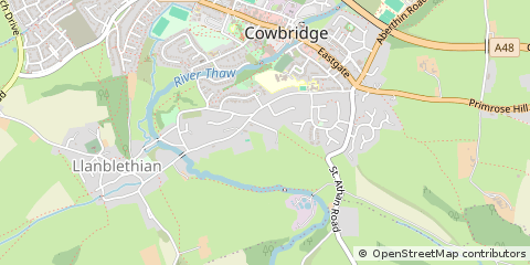 Map of Cowbridge, South Glamorgan