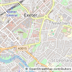 Map of Exeter, Devon