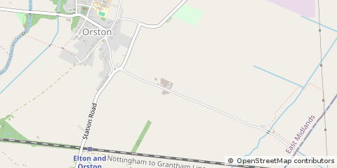 Map of Orston, Nottinghamshire