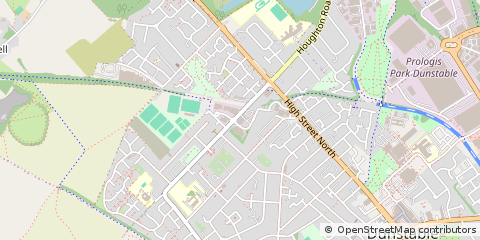Map of Dunstable, Bedfordshire