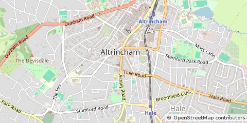 Map of Altrincham, Cheshire