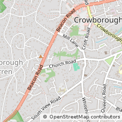Map of Crowborough, East Sussex