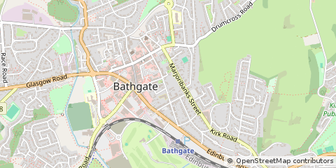 Map of Bathgate, West Lothian