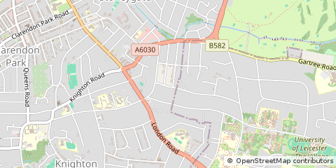 Map of Leicester, Leicestershire