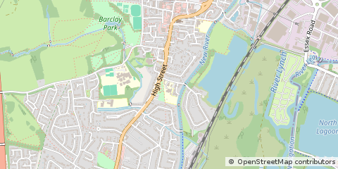 Map of Hoddesdon, Hertfordshire