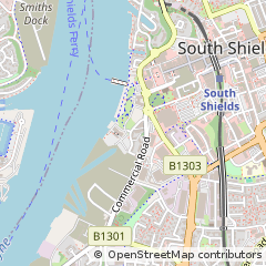Map of South Shields, Tyne and Wear