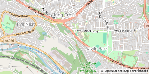 Map of Halifax, West Yorkshire