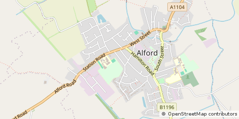 Map of Alford, Lincolnshire