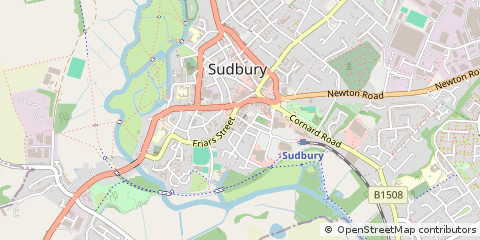 Map of Sudbury, Suffolk