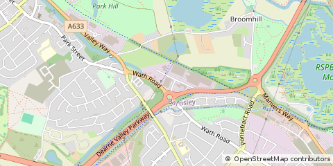 Map of Barnsley, South Yorkshire
