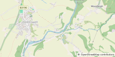 Map of Kingsbridge, Devon