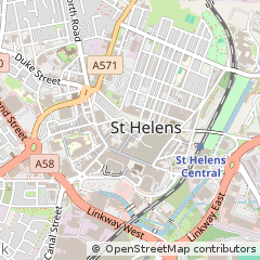 Map of ST Helens, Merseyside