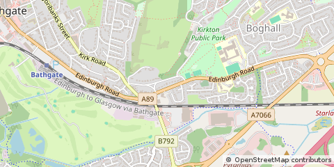 Map of West Lothian